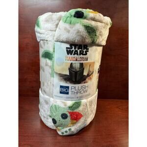 Disney The Big One Star Wars Mandalorian Blanket Oversized 5' x 6' Plush Throw